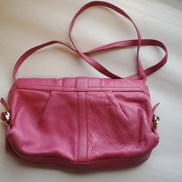 BVLGARI Chandler shoulder bag. Purple. Snap closure. Leather. Italy. - Picture 3 of 14